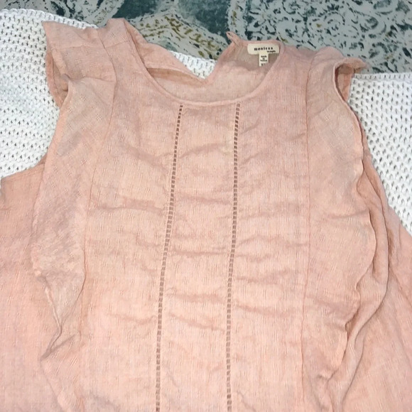 Monteua XL juniors peach flirty ruffle top - Picture 3 of 5